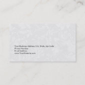 Carte De Visite Unique moderne Gris Floral Damask (Dos)