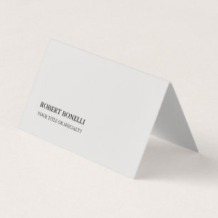Carte De Visite Unique Moderne Gris Platine Élégant Minimaliste