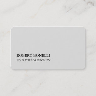 Carte De Visite Unique moderne Platinum Gris élégant minimaliste