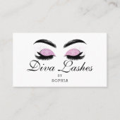 Carte De Visite Unique Moderne Rose Purplish Lashes Et Brows (Devant)