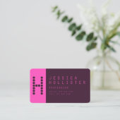 Carte De Visite Unique & Moderne | Rose & Violet foncé (Debout devant)