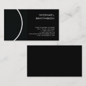 Carte De Visite Unique moderne tendance noir blanc (Devant / Derrière)