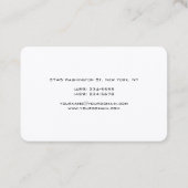 Carte De Visite Unique Monogramme gris blanc moderne (Dos)