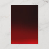 Carte De Visite Unique monogramme simple brun rouge (Dos)