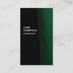 Carte de visite unique Motif noir vert