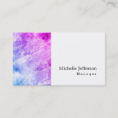 Carte De Visite Unique Mur élégant Blanc Moderne Plaine Simple (Devant)