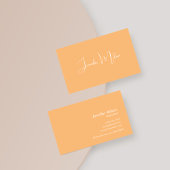 Carte De Visite Unique Nettoyer manuscrit Script Coller orange
