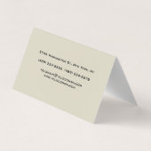 Carte De Visite Unique Pastel Tones Initiales Monogramme mignon (Dos)