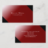 Carte De Visite Unique personnel noir rouge professionnel moderne (Devant / Derrière)