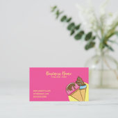 Carte De Visite Unique Pink Sweet Glace Cones Frosting (Debout devant)