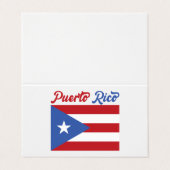 Carte de visite unique Porto Rico Flag (Extérieur déplié)