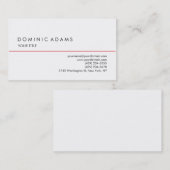 Carte De Visite Unique professionnel blanc noir simple élégant (Devant / Derrière)