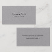Carte De Visite Unique Professionnel Élégant Plain Simple Spécial (Devant / Derrière)