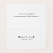 Carte De Visite Unique Professionnel Élégant Plain Simple Spécial (Extérieur déplié)
