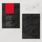 Carte De Visite Unique Professionnel Gris Rouge Moderne Élégant (Devant / Derrière)