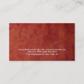 Carte De Visite Unique Red Brown Fitness Personal Trainer (Dos)