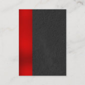 Carte De Visite Unique rouge rayé gris professionnel moderne (Dos)