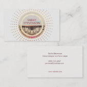 Carte De Visite Unique Rustique Pays Gold Sun (Devant / Derrière)