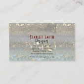 Carte De Visite Unique sea green glittery marble effect (Dos)