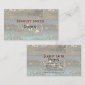 Carte De Visite Unique sea green glittery marble effect (Devant / Derrière)