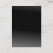 Carte De Visite Unique simple noir gris gris rouge monogramme (Dos)