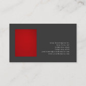 Carte De Visite Unique spécial couleur rouge gris tendance (Dos)