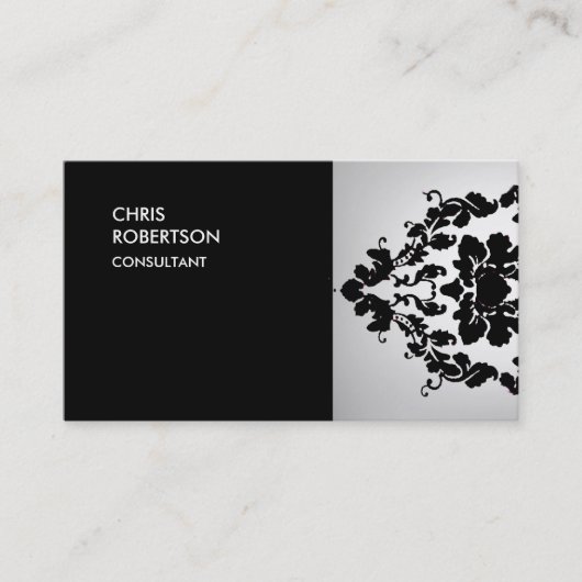 Carte De Visite Unique Spécial Floral Damask tendance (Devant)