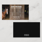 Carte De Visite Unique Stable Horse photo équestre (Devant / Derrière)