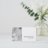 Carte De Visite Unique Style Gris Mur Blanc Moderne Plat Simple (Debout devant)