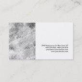 Carte De Visite Unique Style Gris Mur Blanc Moderne Plat Simple (Dos)
