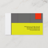 Carte De Visite Unique Style Jaune Rouge Gris Blanc Moderne (Dos)