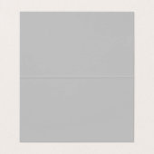 Carte De Visite Unique Stylish Moderne Calligraphie Plain Gris (Intérieur déplié)
