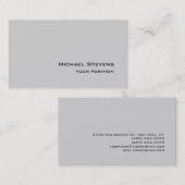 Carte De Visite Unique tendance gris clair professionnel (Devant / Derrière)