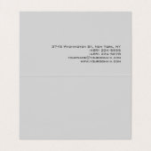 Carte De Visite Unique tendance gris clair professionnel (Intérieur déplié)