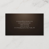 Carte De Visite Unique tendance Sepia Coiffeur Brown Moderne (Dos)