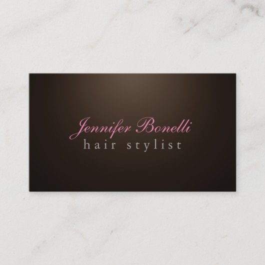 Carte De Visite Unique tendance Sepia Coiffeur Brown Moderne (Devant)