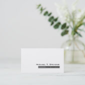 Carte De Visite Unique tendance White Grey Professionnel Moderne (Debout devant)