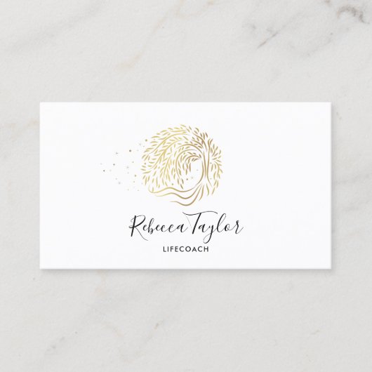Carte De Visite unique thérapeute vie coach willow arbre de vie (Devant)