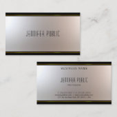 Carte De Visite Unique Unique Moderne Et Attrayant Glam Plain (Devant / Derrière)