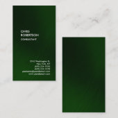 Carte de visite unique vertical blanc vert tendanc (Devant / Derrière)