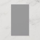 Carte de visite unique vertical gris vert tendance (Dos)
