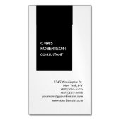 Carte de visite unique vertical noir noir tendance (devant Vertical)