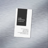 Carte de visite unique vertical noir noir tendance (In Situ)