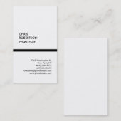 Carte de visite unique vertical noir noir tendance (Devant / Derrière)