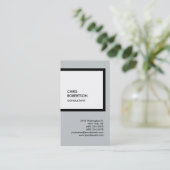 Carte de visite unique verticale noir blanc tendan (Debout devant)