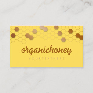 Carte De Visite Unique Yellow Honeycomb Ferme Apiary Design biolog