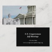 Carte De Visite United States Capital & Lincoln (Devant / Derrière)