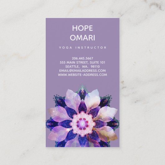 Carte De Visite Unity Mandala (Dos)