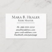 Carte De Visite Univers de nébuleuse de pêche de lavande de rose (Dos)