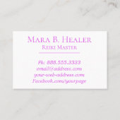 Carte De Visite Univers de nébuleuse de pêche de rose de lavande (Dos)